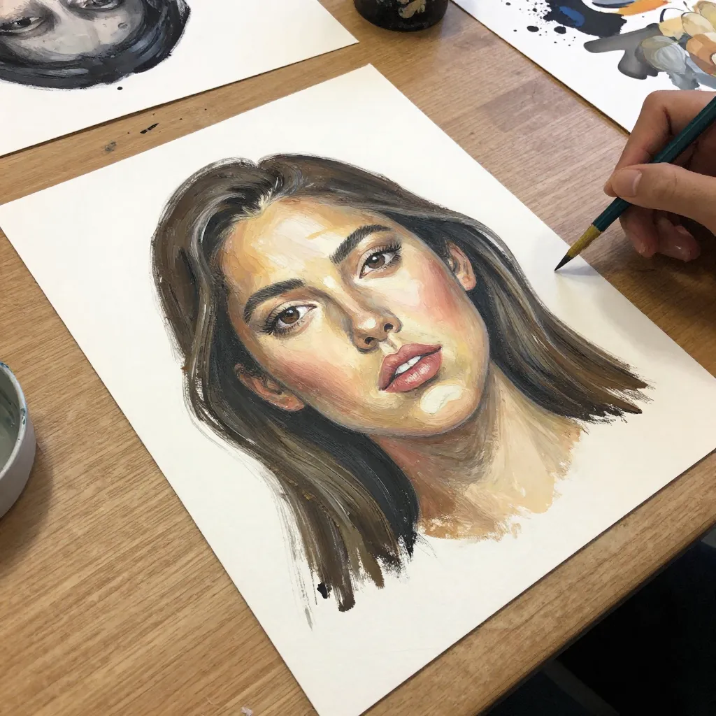 Mixed media art creation workshop